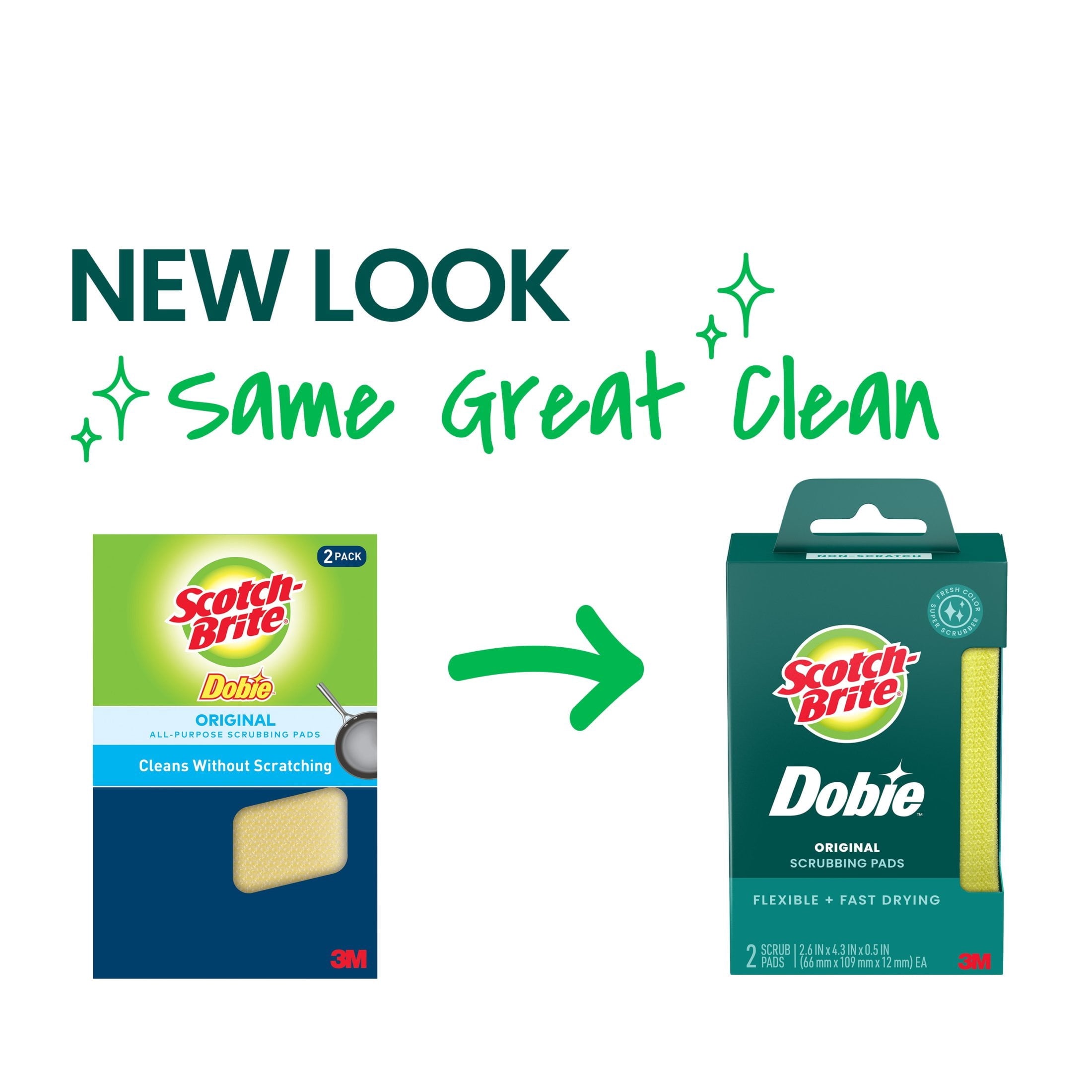 Scotch-Brite Dobie Original Pad - 2 Pads Total