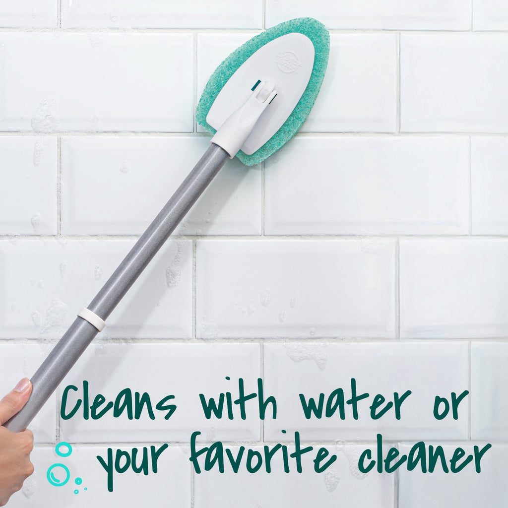 Scotch-Brite Extendable Tub & Tile Scrubber Kit - 1 Handle and 3 Non-Scratch Scrubber Pads