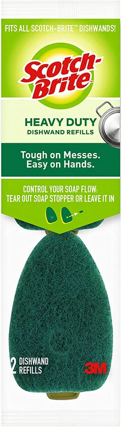 Scotch-Brite Heavy Duty Dishwand Refills - Keep Your Hands Out of Dirty Water, 2 Refills