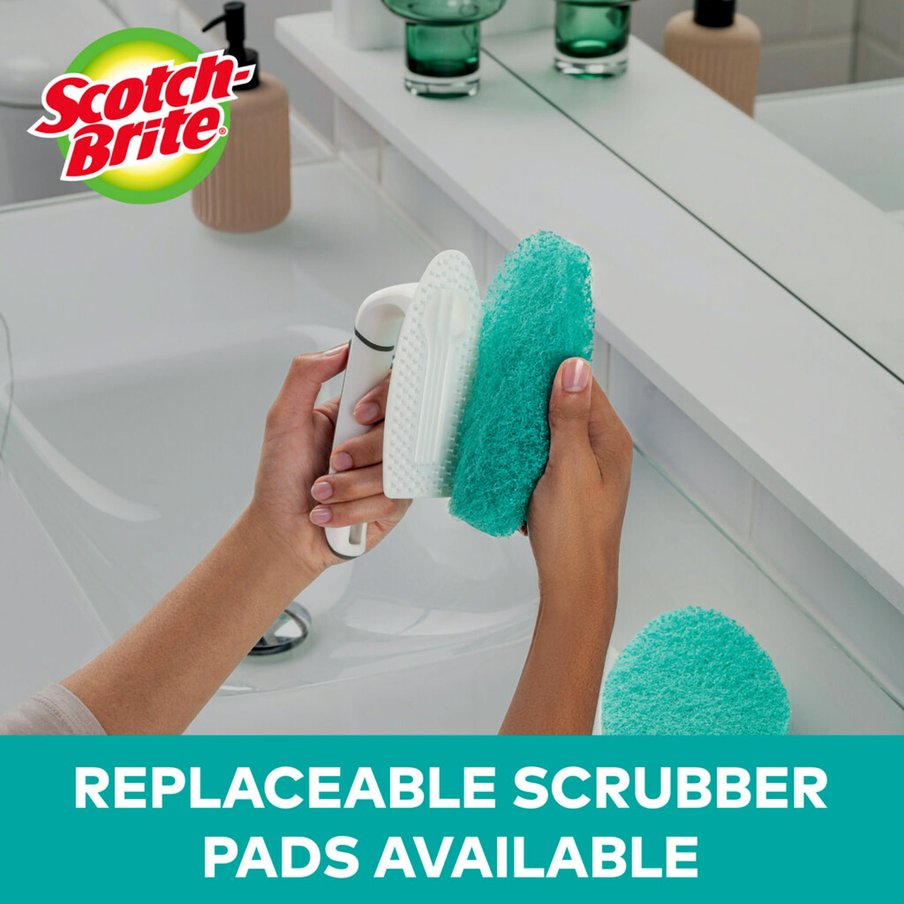 Scotch-Brite Non-Scratch Handheld Bathroom Scrubber