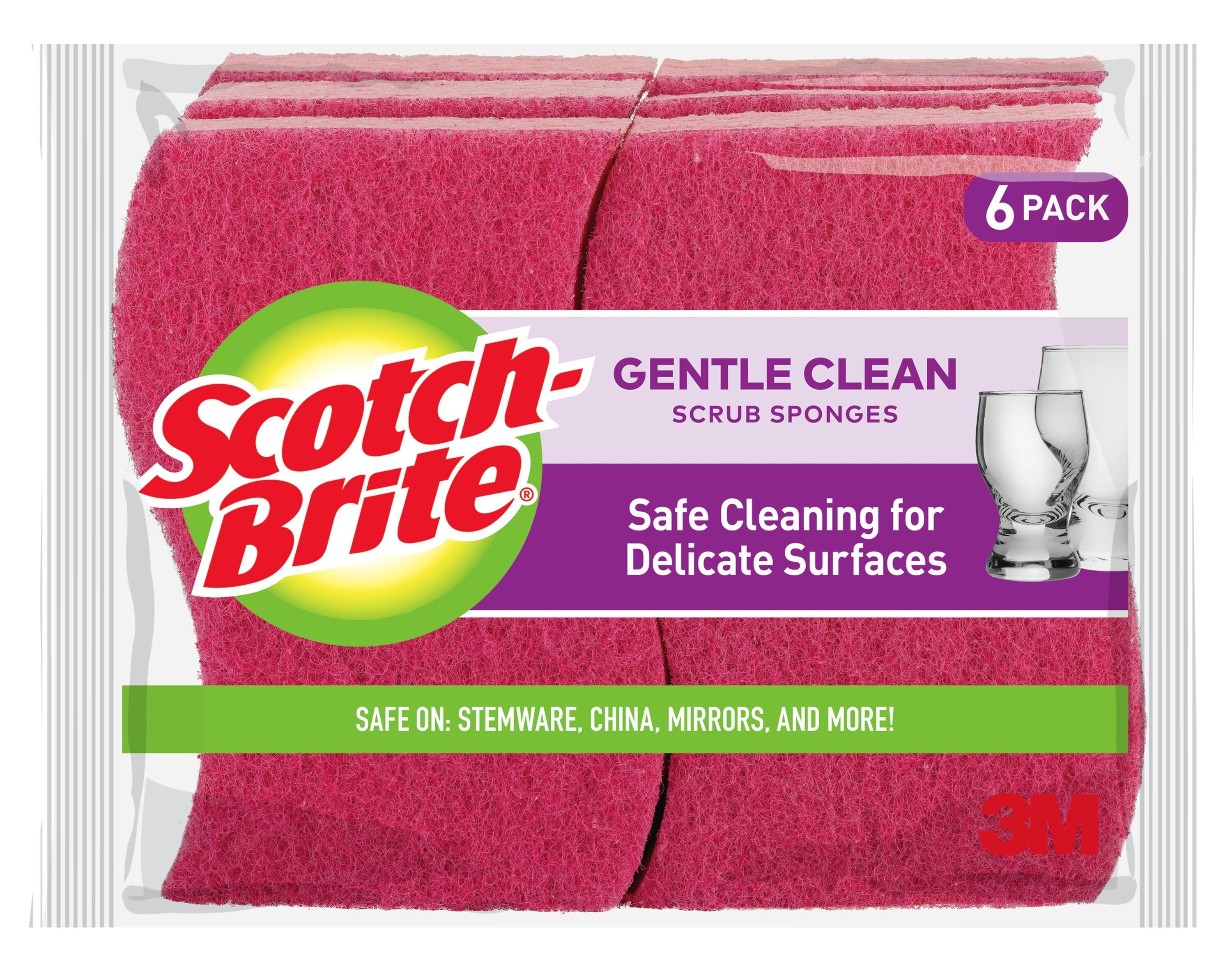 Scotch-Brite Delicate Care Non-Scratch Scrub Sponge - 6 Count