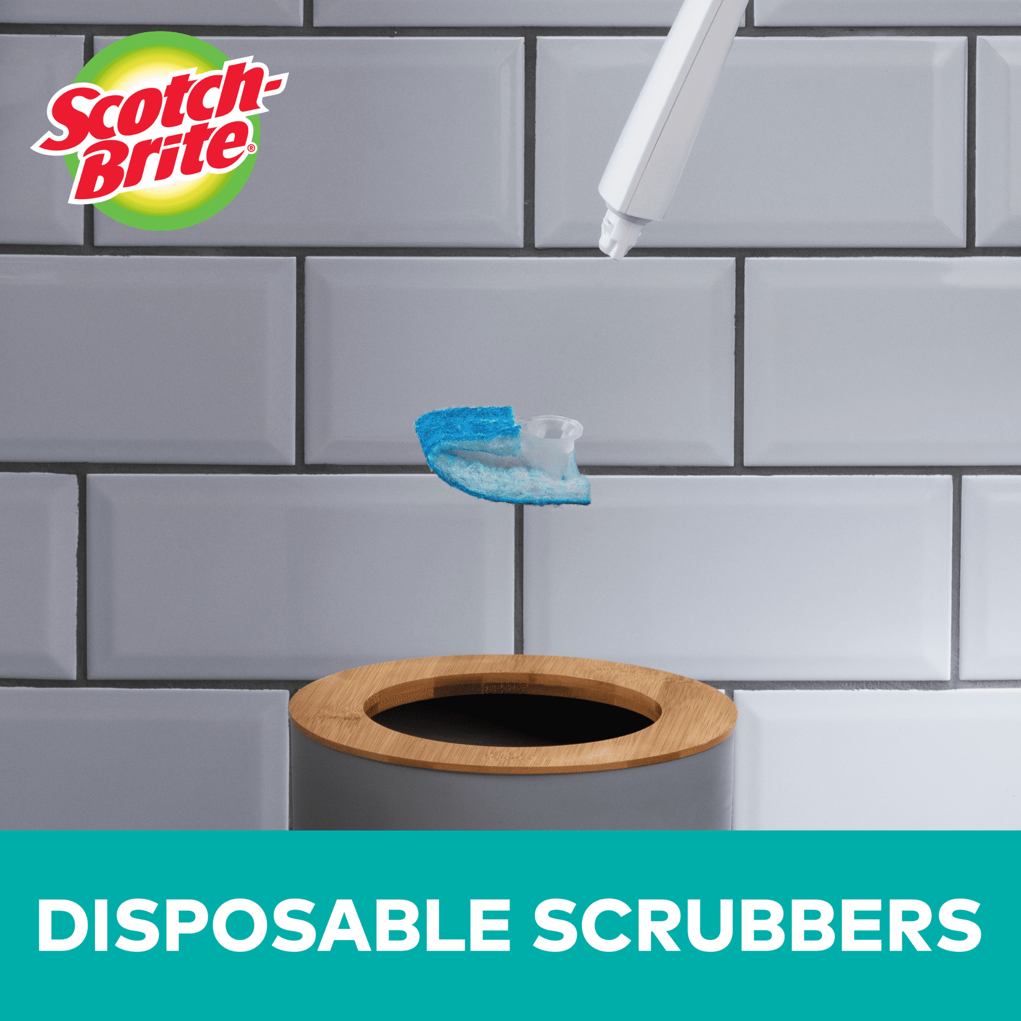 Scotch-Brite Disposable Toilet Scrubber Cleaning System: 1 Starter Kit (White) [4-pack] 558-SK-4NP