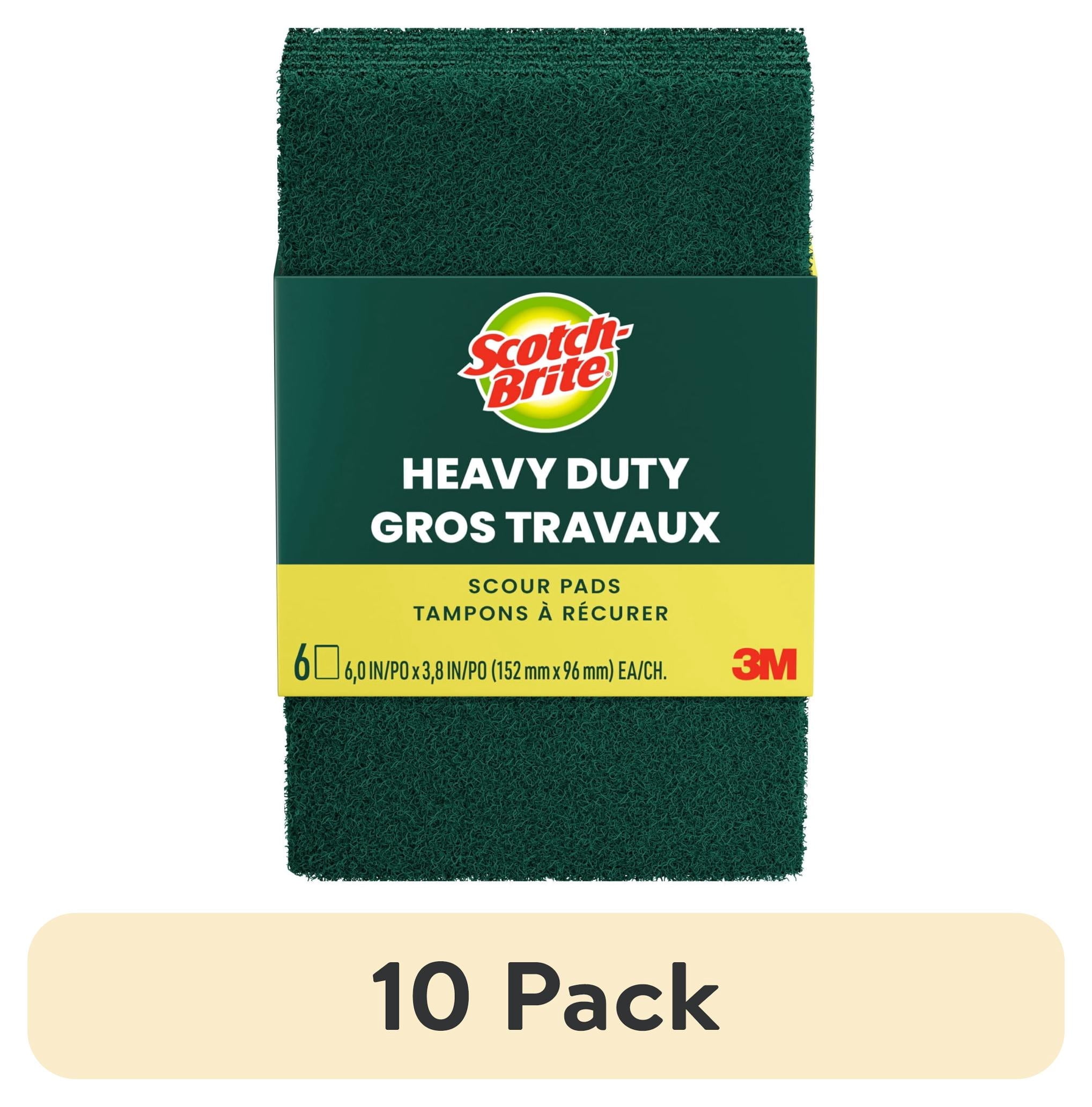 Scotch-Brite Heavy Duty Scour Pads - 6 Sponges Total - 10-Pack