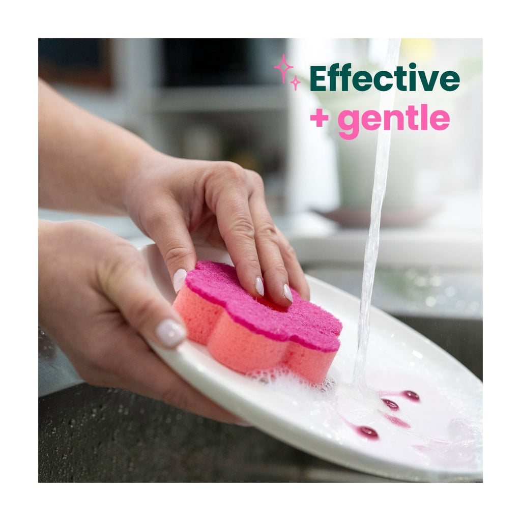 Scotch-Brite Brite Blooms Collection - 2 Extra Gentle Scrub Sponges and 4 Dobie Non-Scratch Sponges