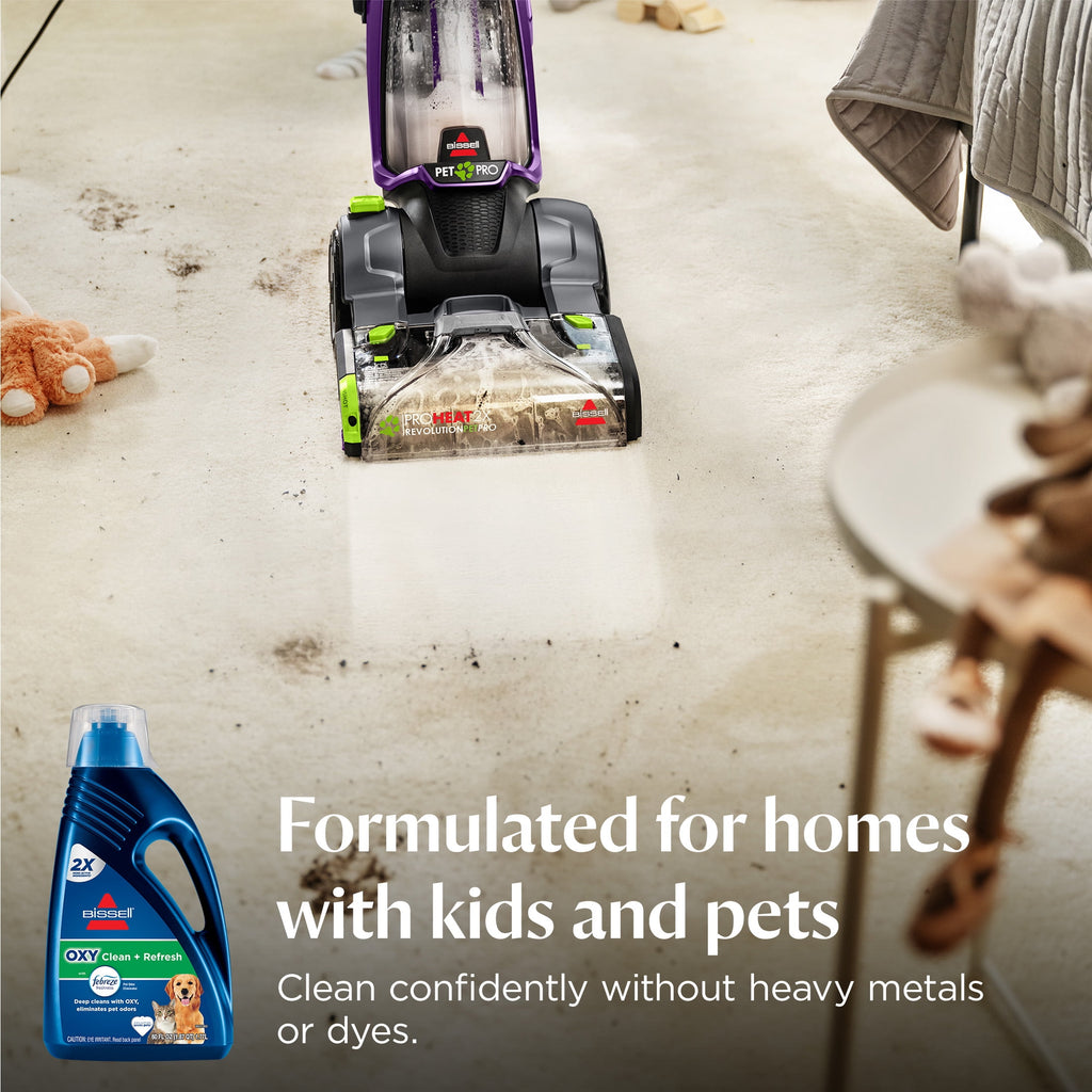 BISSELL OXY Clean + Refresh with Febreze Carpet Cleaning Solution - Fresh Scent, Best Paired with Upright Deep Cleaners, Deep Cleans with Oxy, Eliminates Pet Odors, 5959W, 60 fl oz