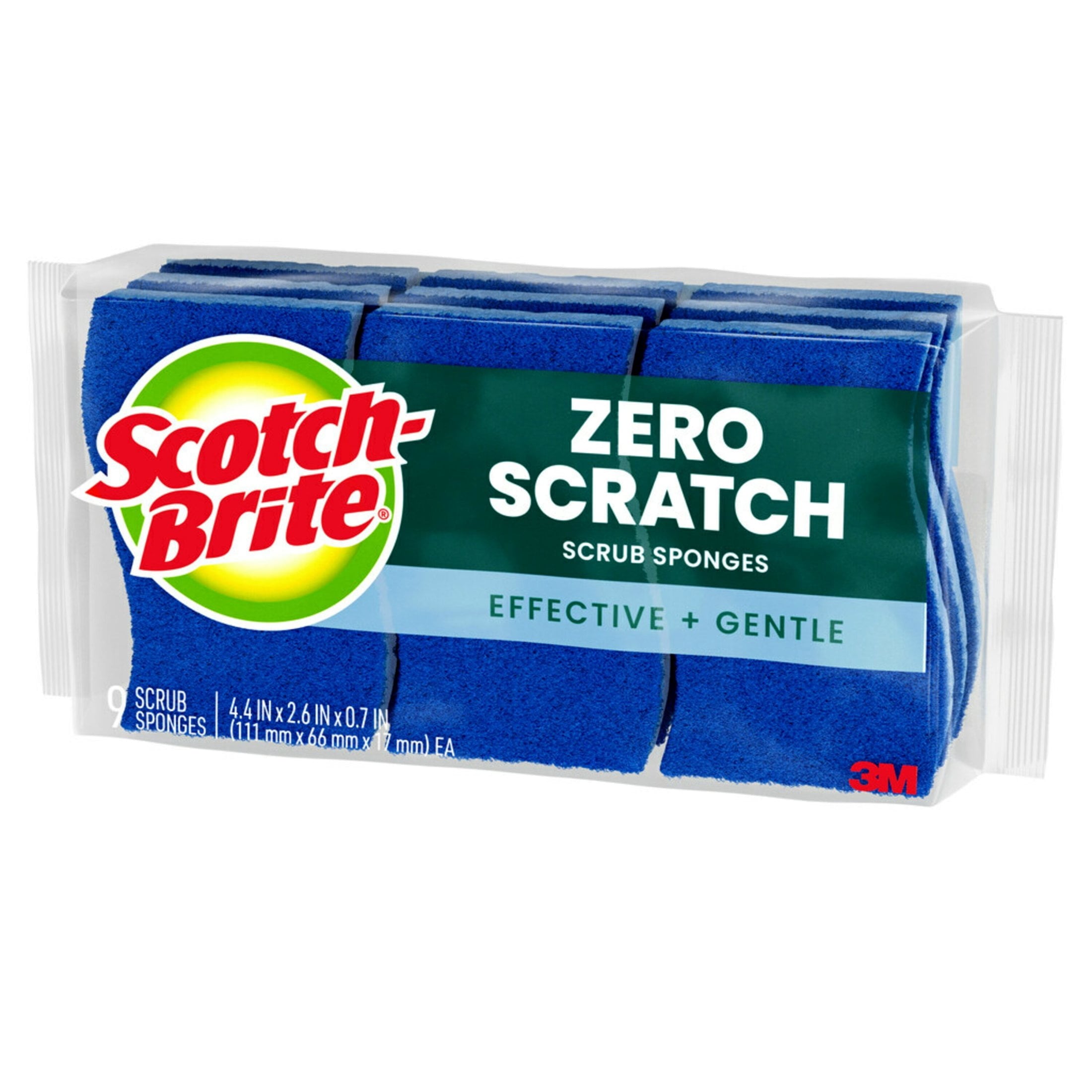 Scotch-Brite Zero Scratch - Non-Scratch, Cleaning Scrub Sponges, 9 Dish Sponges