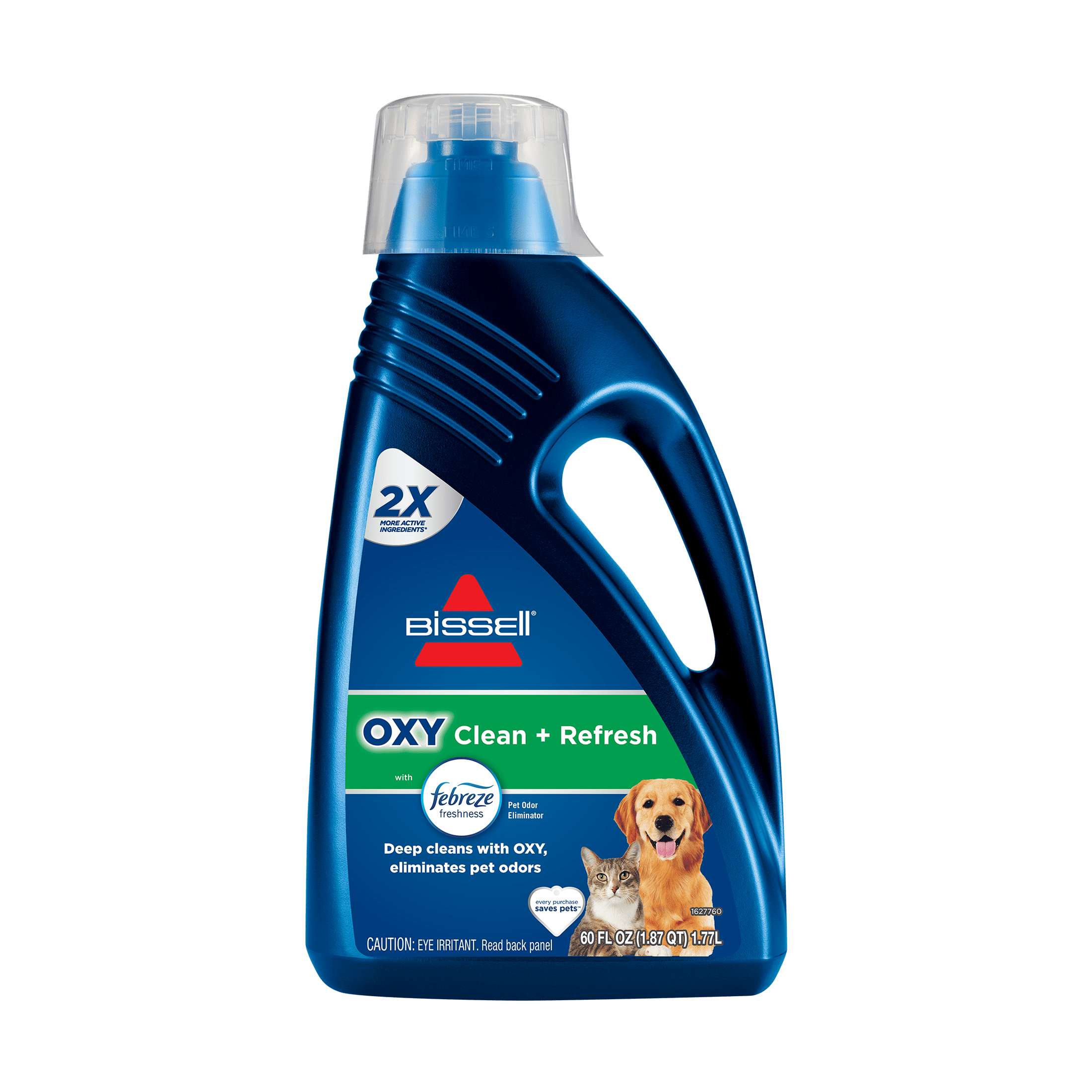 BISSELL OXY Clean + Refresh with Febreze Carpet Cleaning Solution - Fresh Scent, Best Paired with Upright Deep Cleaners, Deep Cleans with Oxy, Eliminates Pet Odors, 5959W, 60 fl oz - 2-Pack