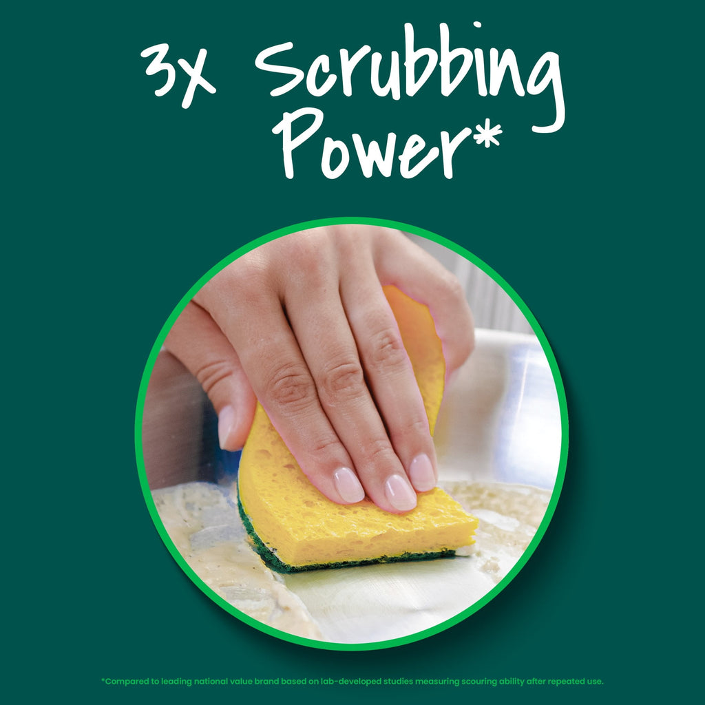 Scotch-Brite Heavy Duty Cleaning Scrub Sponge - 3 Dish Sponges