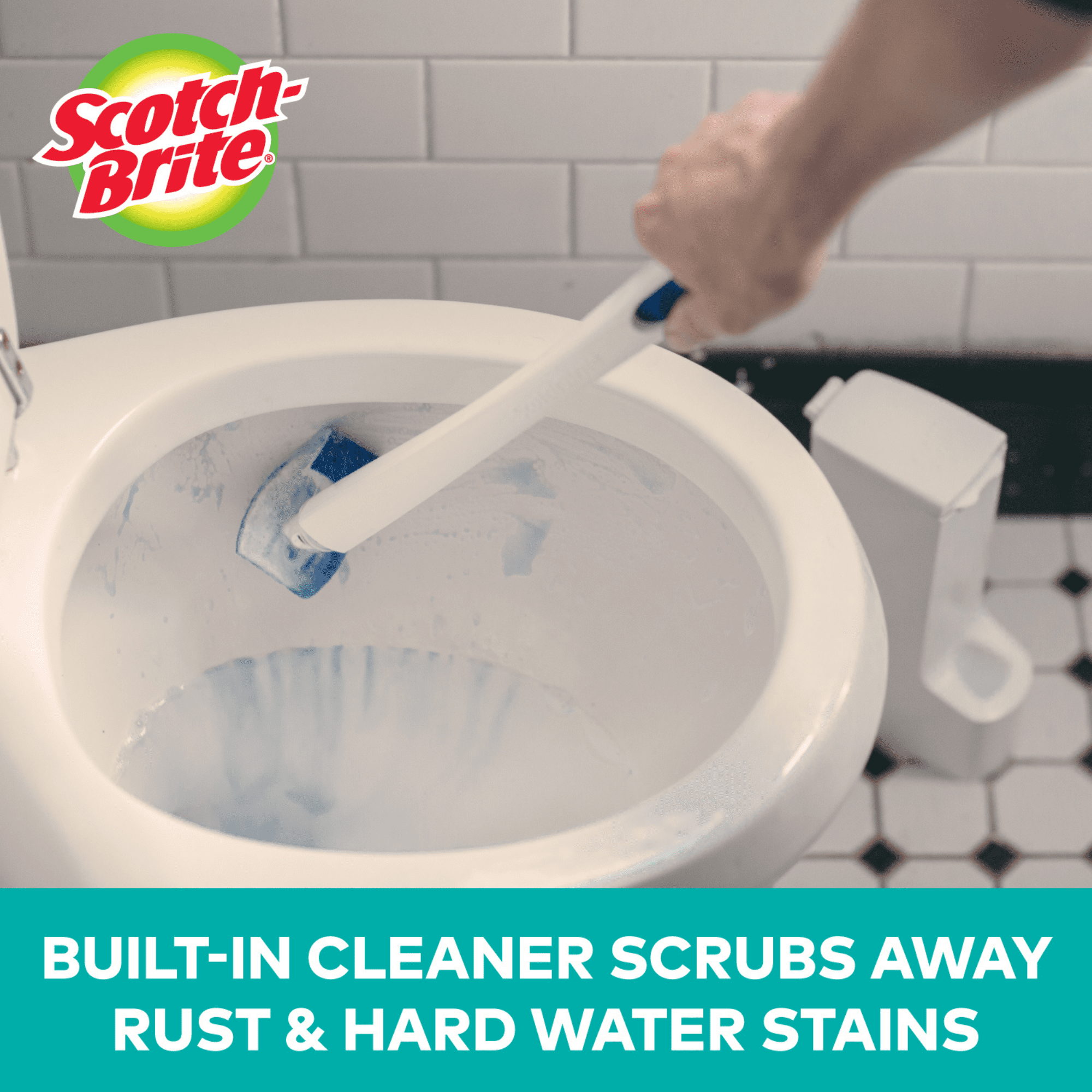 Scotch-Brite Disposable Toilet Scrubber Cleaning System: 1 Starter Kit (White) [4-pack] 558-SK-4NP