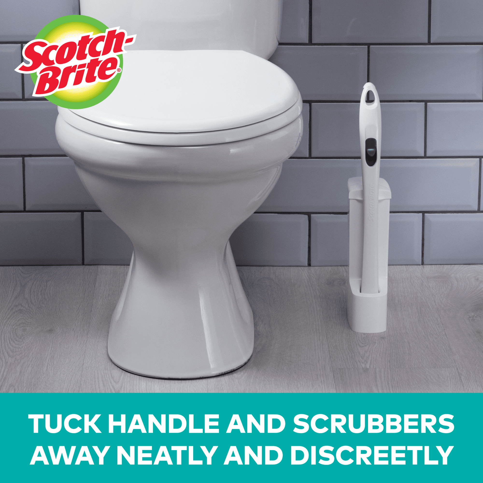Scotch-Brite Disposable Toilet Scrubber Cleaning System: 1 Starter Kit (White) [4-pack] 558-SK-4NP
