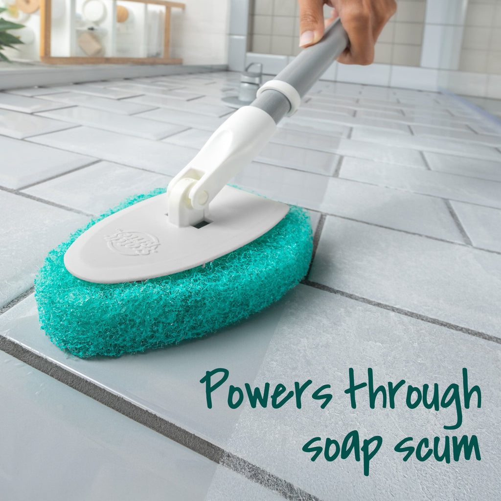 Scotch-Brite Extendable Tub & Tile Scrubber Kit - 1 Handle and 3 Non-Scratch Scrubber Pads