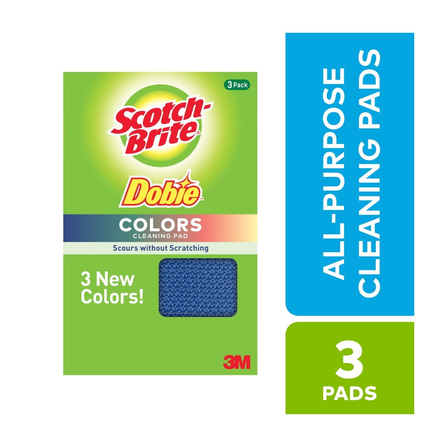 Scotch-Brite Dobie Colors All-Purpose Cleaning Pads - 3 Pads