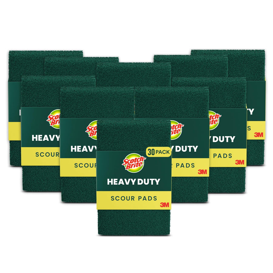 30-pack Scotch-Brite Heavy Duty Scouring Pad - Durable Scrub Pad - 30 Pack - Multicolor — Residential Use, Standard Application