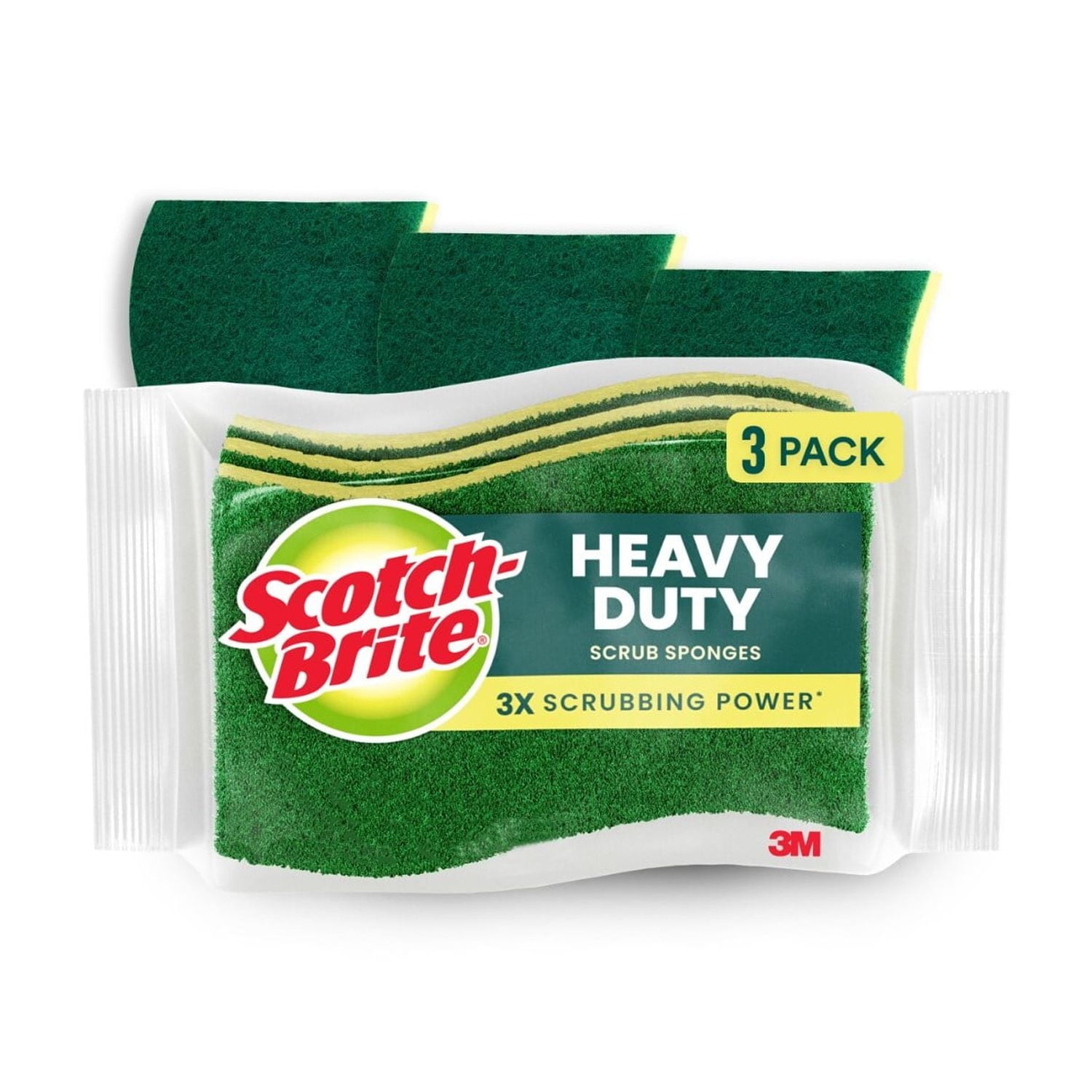 Scotch-Brite Heavy Duty Cleaning Scrub Sponge - 3 Dish Sponges