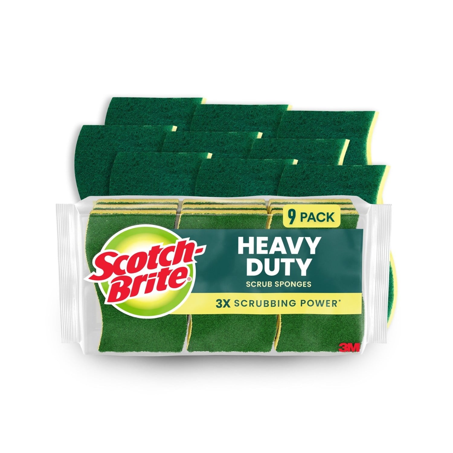 Scotch-Brite Heavy Duty Cleaning Scrub Sponge - 9 Dish Sponges