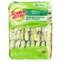 Scotch-Brite Scrub Sponges Heavy Duty Yellow 24 Count