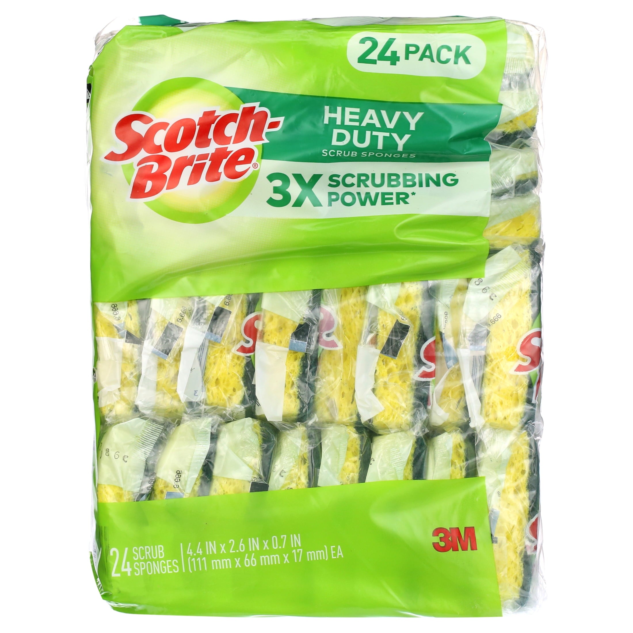 Scotch-Brite Scrub Sponges Heavy Duty Yellow 24 Count