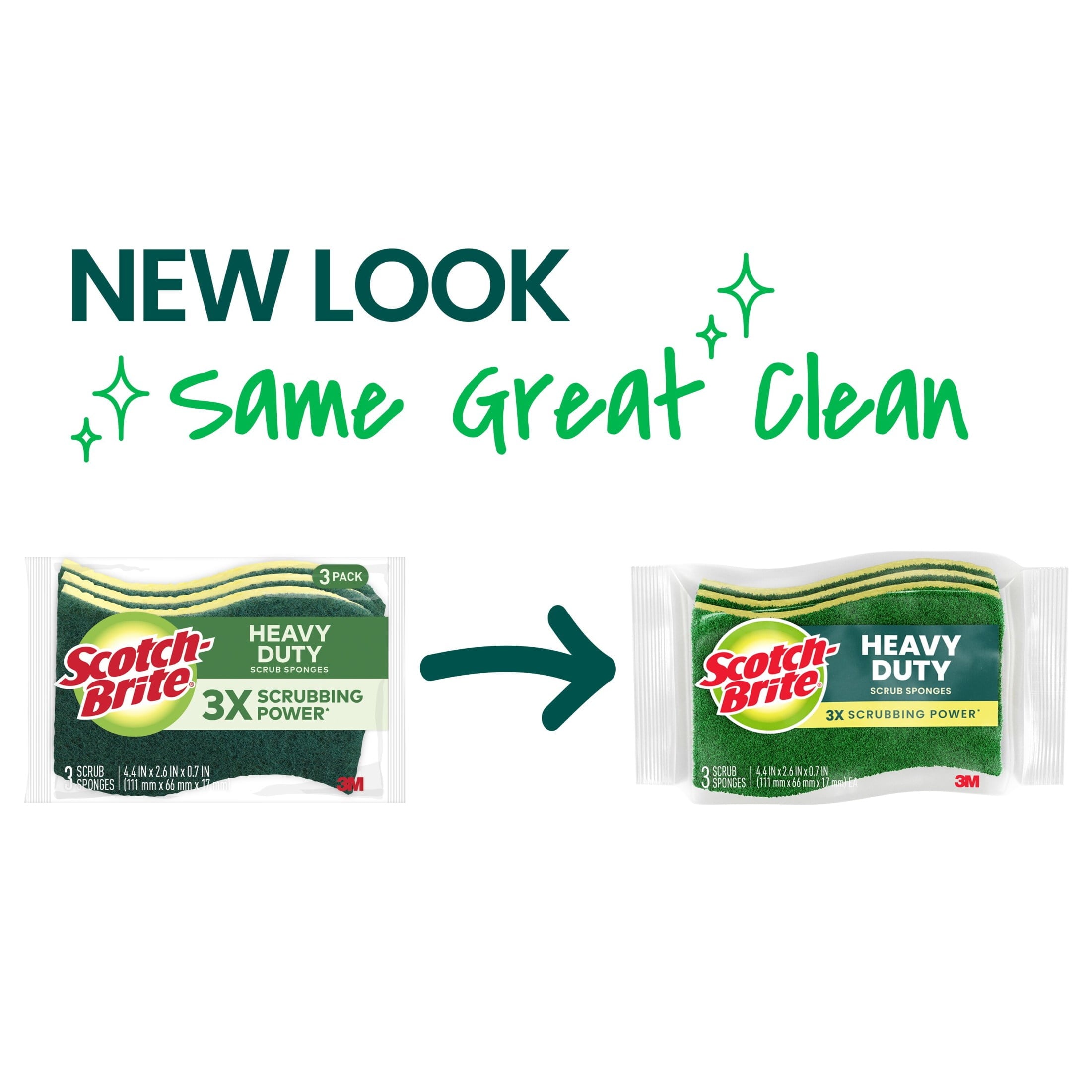 Scotch-Brite Heavy Duty Cleaning Scrub Sponge - 3 Dish Sponges