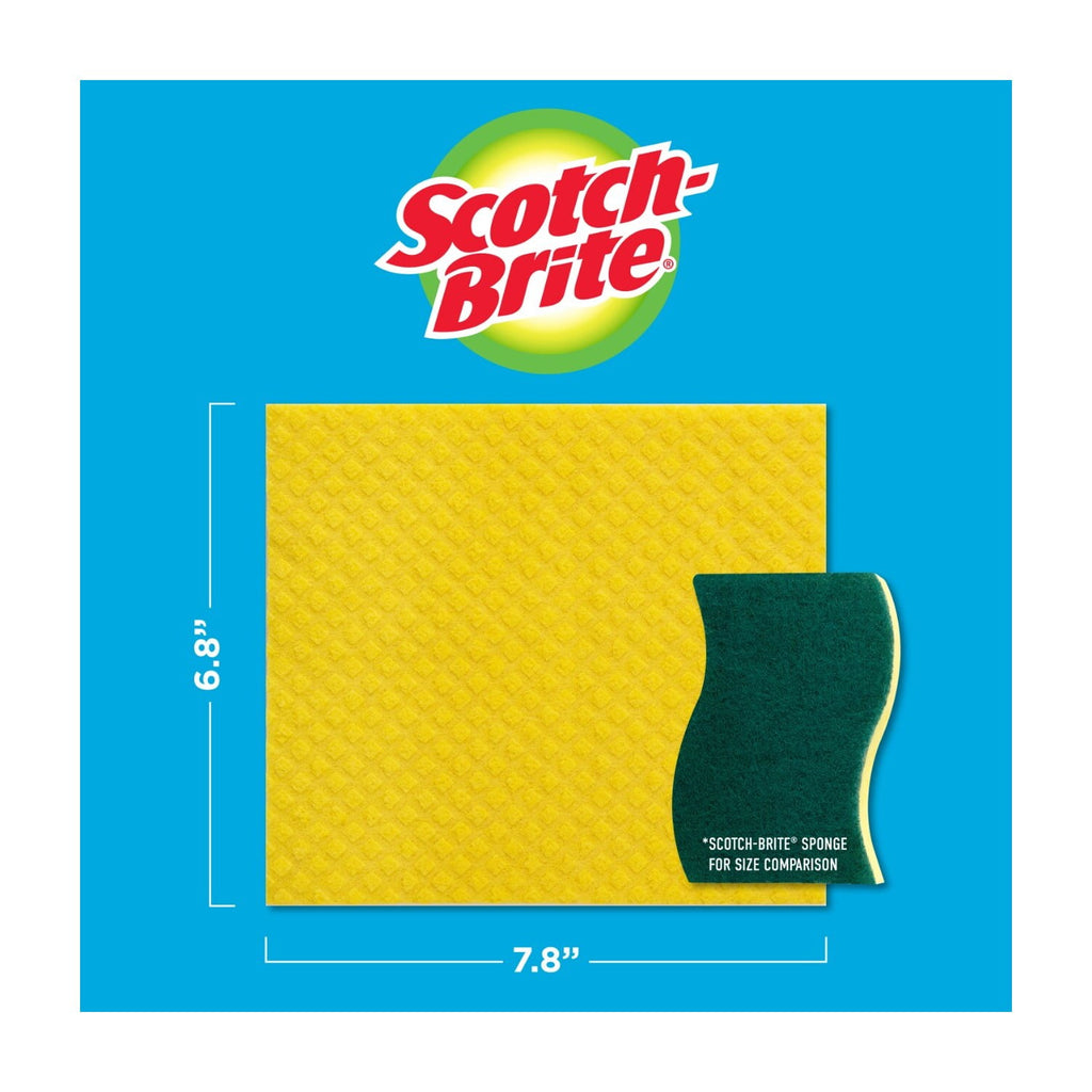 Scotch-Brite Sponge Cloth - Alternative to Towels, Multicolor, 2 Clothes - 2-Pack
