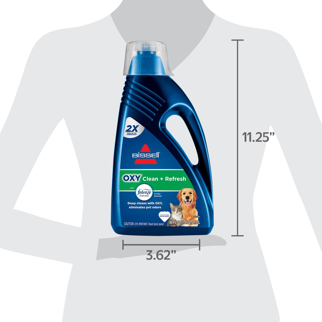 BISSELL OXY Clean + Refresh with Febreze Carpet Cleaning Solution - Fresh Scent, Best Paired with Upright Deep Cleaners, Deep Cleans with Oxy, Eliminates Pet Odors, 5959W, 60 fl oz