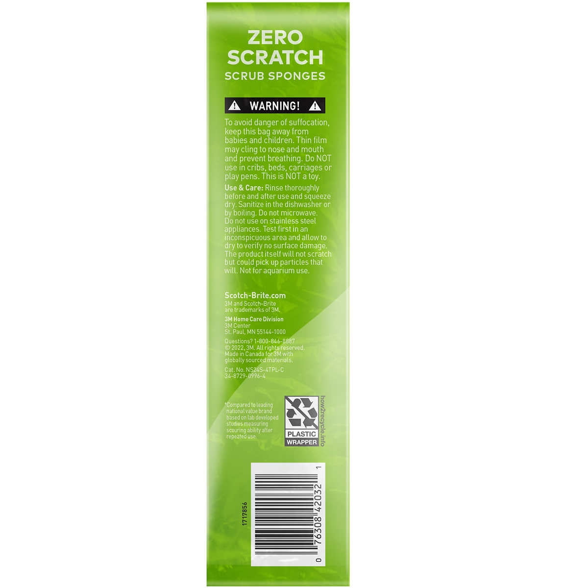 Scotch-Brite Scrub Sponges Zero Scratch Blue 24 Count